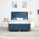 Box spring seng med hovedgærde Blå 160 x 200 cm Stof