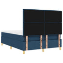 Box spring seng med hovedgærde Blå 160 x 200 cm Stof