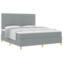 Box spring seng med madras Lysegrå 180 x 200 cm Stof