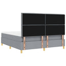 Box spring seng med madras Lysegrå 180 x 200 cm Stof