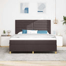 Box spring seng med madras Mørk Brun 180 x 200 cm Stof