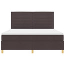 Box spring seng med madras Mørk Brun 180 x 200 cm Stof