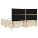 Box spring seng med madras Creme 200 x 200 cm Stof