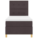 Box spring seng med hovedgærde Mørk Brun 100 x 200 cm Stof