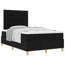 Box spring seng med hovedgærde Sort 120 x 190 cm Stof