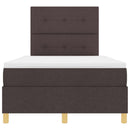 Box spring seng med hovedgærde Mørk Brun 120 x 190 cm Stof