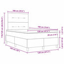 Box spring seng med hovedgærde Creme 120 x 190 cm Stof
