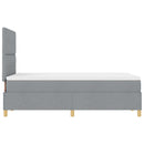 Box spring seng med hovedgærde Lysegrå 120 x 200 cm Stof