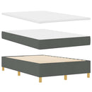 Box spring seng med hovedgærde Mørkegrå 120 x 200 cm Stof