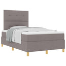 Box spring seng med hovedgærde Gråbrun 120 x 200 cm Stof