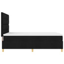 Box spring seng med hovedgærde Sort 140 x 190 cm Stof