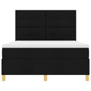 Box spring seng med madras Sort 140 x 200 cm Stof