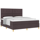 Box spring seng med hovedgærde Mørk Brun 180 x 200 cm Stof