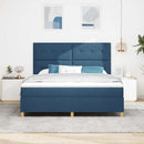Box spring seng med hovedgærde Blå 180 x 200 cm Stof
