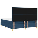 Box spring seng med hovedgærde Blå 180 x 200 cm Stof