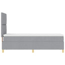 Box spring seng med hovedgærde Lysegrå 80 x 200 cm Stof