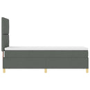 Box spring seng med hovedgærde Mørkegrå 80 x 200 cm Stof