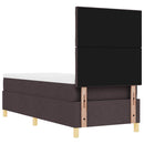 Box spring seng med hovedgærde Mørk Brun 80 x 200 cm Stof