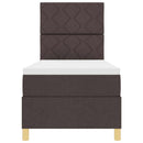 Box spring seng med hovedgærde Mørk Brun 80 x 200 cm Stof