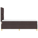 Box spring seng med hovedgærde Mørk Brun 80 x 200 cm Stof