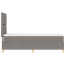Box spring seng med hovedgærde Gråbrun 80 x 200 cm Stof