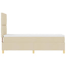 Box spring seng med hovedgærde Creme 80 x 200 cm Stof