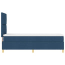 Box spring seng med hovedgærde Blå 80 x 200 cm Stof