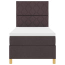 Box spring seng med hovedgærde Mørk Brun 90 x 190 cm Stof