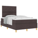 Box spring seng med hovedgærde Mørk Brun 120 x 190 cm Stof
