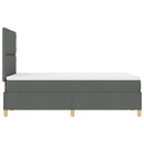 Box spring seng med hovedgærde Mørkegrå 120 x 200 cm Stof