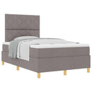 Box spring seng med hovedgærde Gråbrun 120 x 200 cm Stof