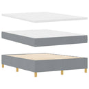 Box spring seng med hovedgærde Lysegrå 140 x 190 cm Stof