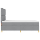 Box spring seng med hovedgærde Lysegrå 140 x 190 cm Stof