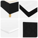 Box spring seng med hovedgærde Sort 140 x 190 cm Stof
