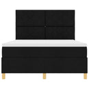 Box spring seng med hovedgærde Sort 140 x 190 cm Stof