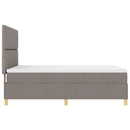 Box spring seng med hovedgærde Gråbrun 140 x 200 cm Stof