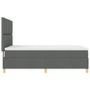 Box spring seng med hovedgærde Mørkegrå 160 x 200 cm Stof