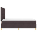 Box spring seng med hovedgærde Mørk Brun 160 x 200 cm Stof