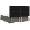 Box spring seng med hovedgærde Mørkegrå 180 x 200 cm Stof