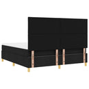 Box spring seng med hovedgærde Sort 180 x 200 cm Stof