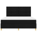 Box spring seng med hovedgærde Sort 180 x 200 cm Stof