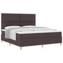 Box spring seng med madras Mørk Brun 180 x 200 cm Stof