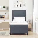 Box spring seng med madras Mørkegrå 100 x 200 cm Fløjl