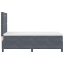 Box spring seng med madras Mørkegrå 100 x 200 cm Fløjl