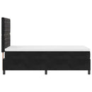 Box spring seng med madras Sort 100 x 200 cm Fløjl