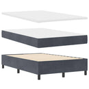 Box spring seng med madras Mørkegrå 120 x 190 cm Fløjl