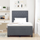 Box spring seng med madras Mørkegrå 120 x 200 cm Fløjl