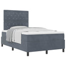 Box spring seng med madras Mørkegrå 120 x 200 cm Fløjl