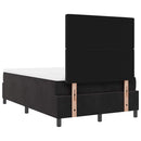 Box spring seng med madras Sort 120 x 200 cm Fløjl