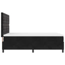 Box spring seng med madras Sort 160 x 200 cm Fløjl